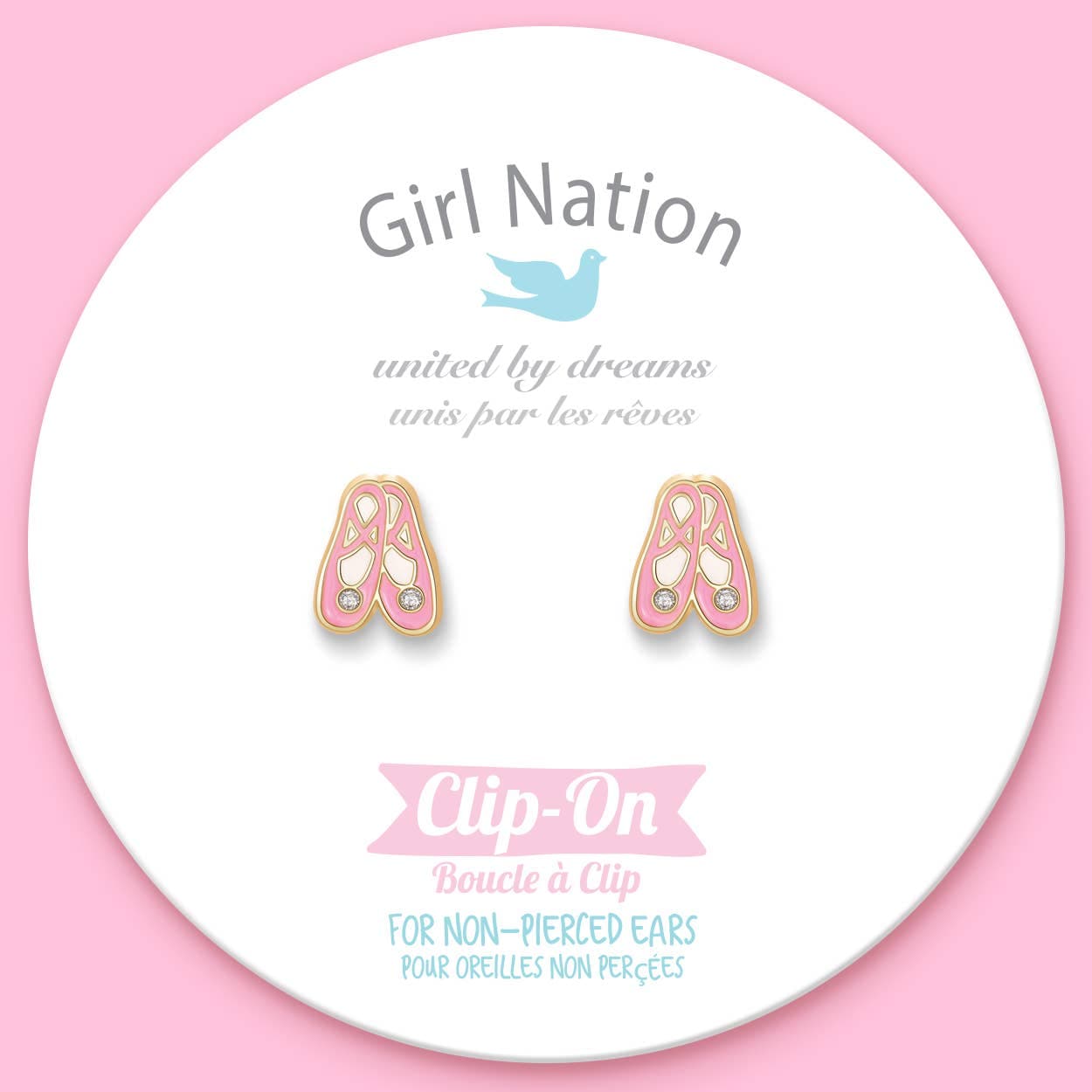 Clip On Earrings- Ballet Slippers