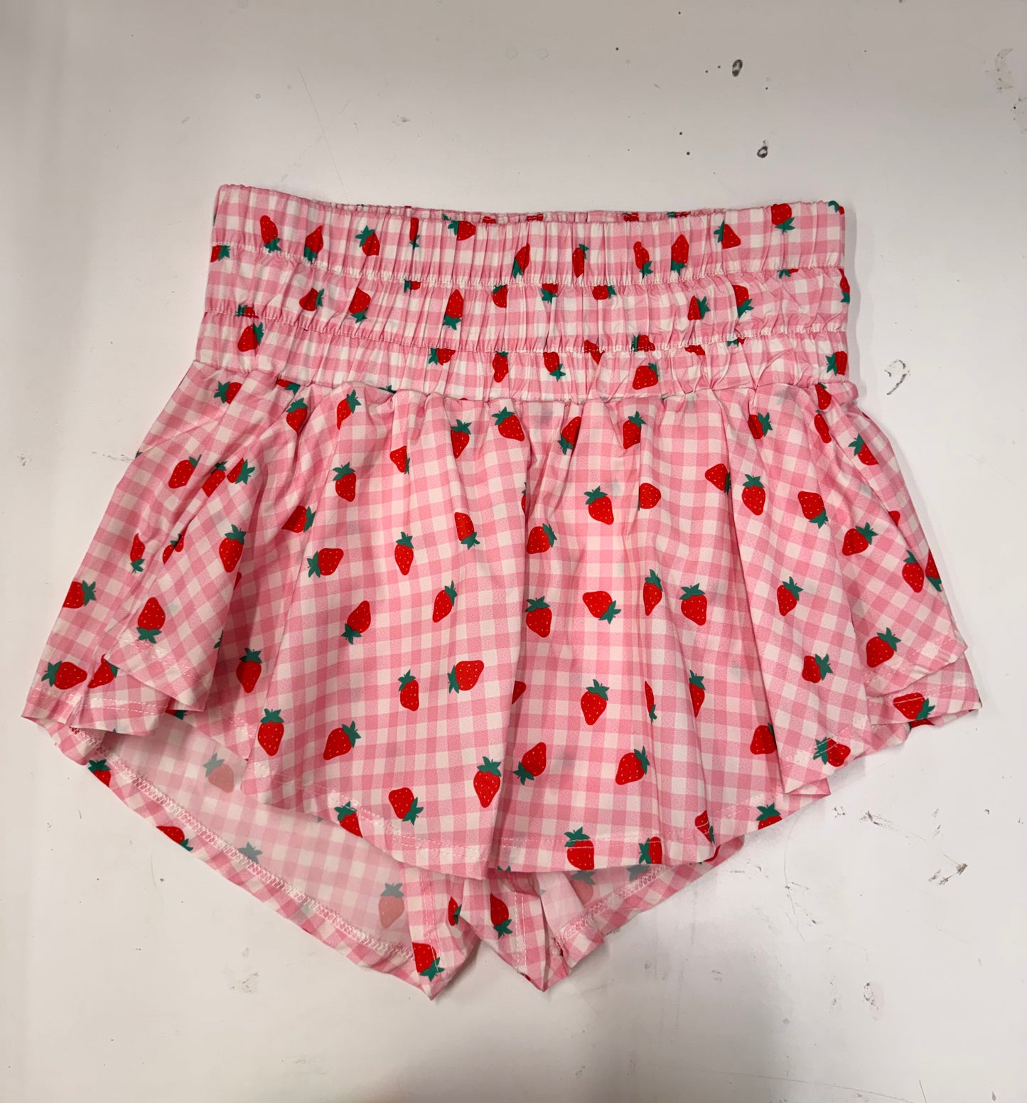 Strawberry Print Sporty Skort