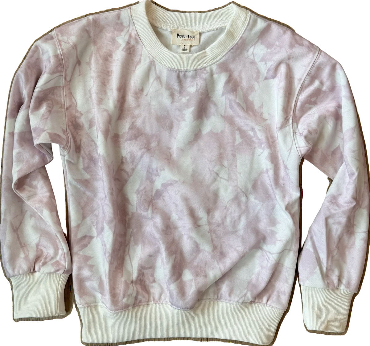 Pale Pink Cropped Sweatshirt