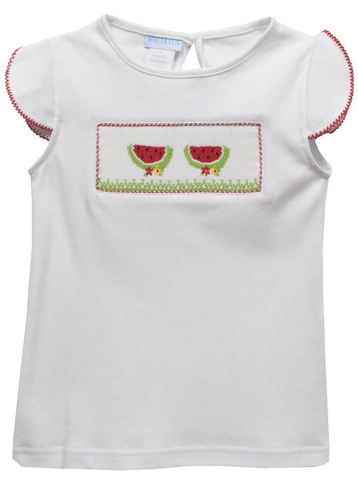 Watermelon Smocked Top