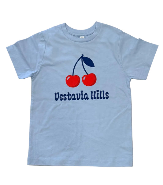 Vestavia Cherry Tee, Light Blue