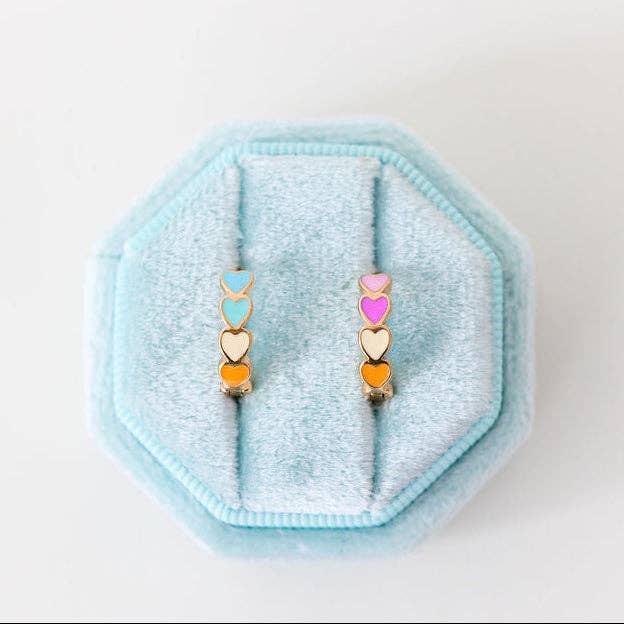 Heart Chunky Huggie Hoops