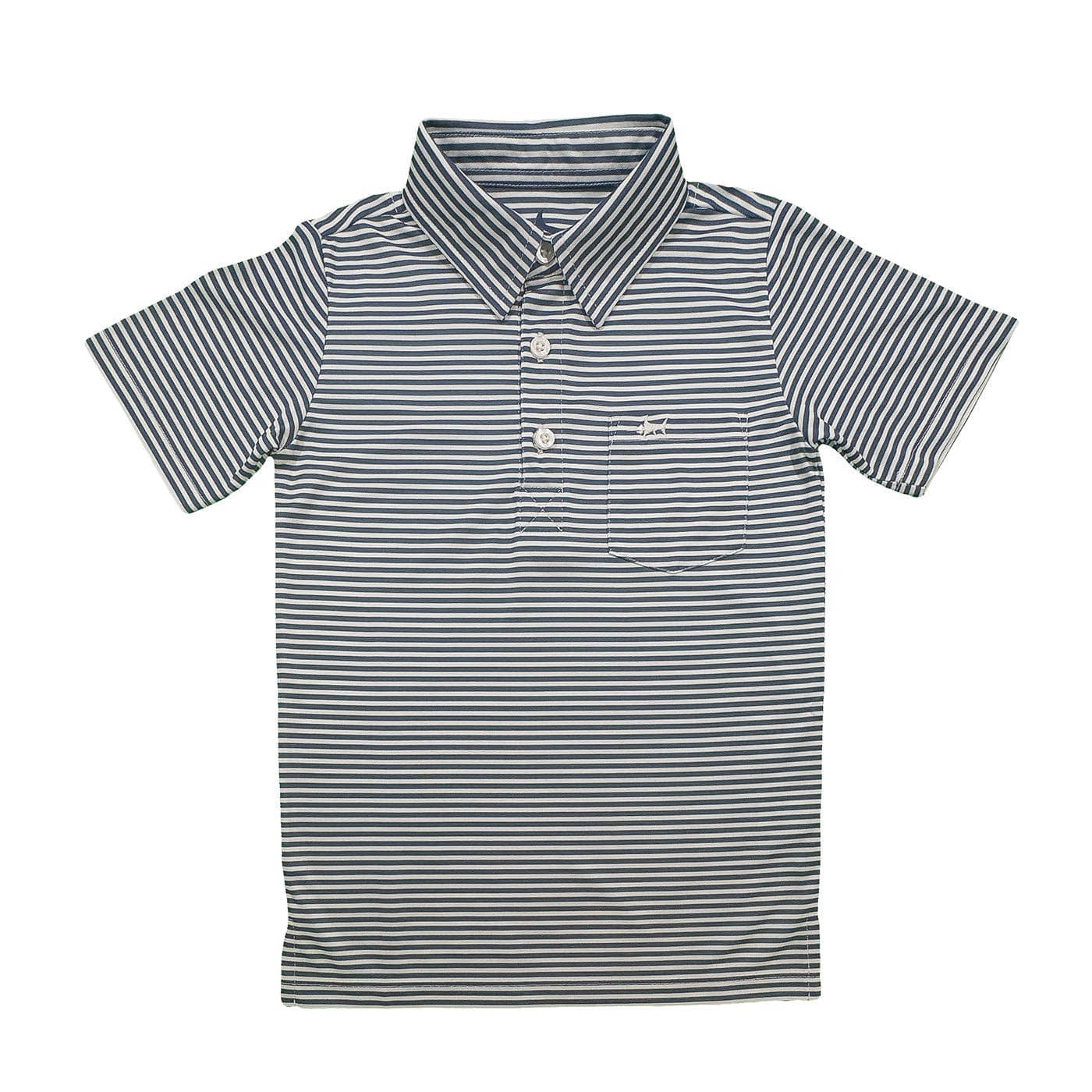 Inshore Performance Polo - Navy Stripe