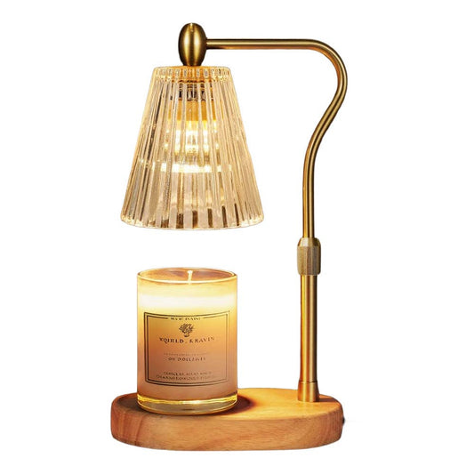 Warmer Flute - Candle Warmer Lamp with Fluted Amber Glass