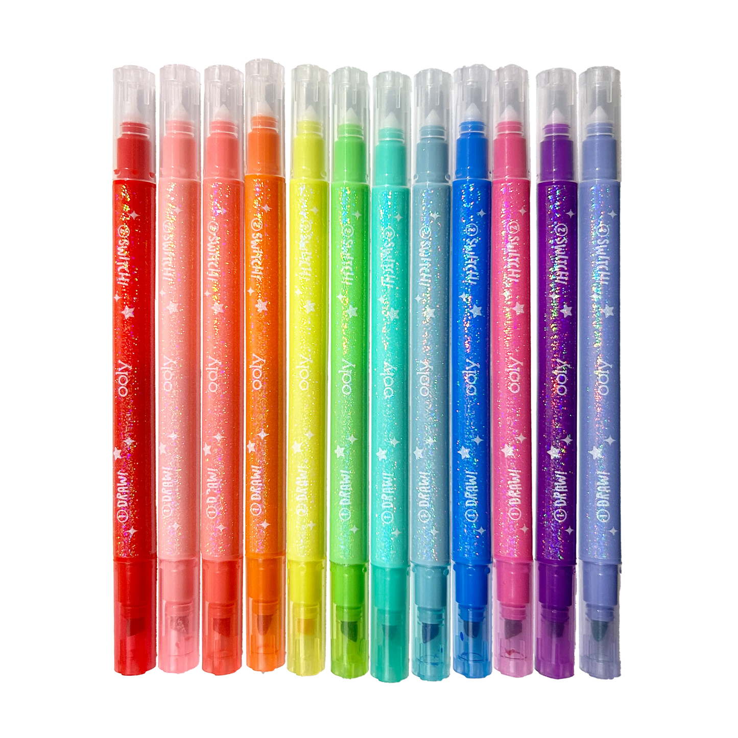 Switch-eroo!: Sparkle Glittery Color-Changing Markers (Set of 12)