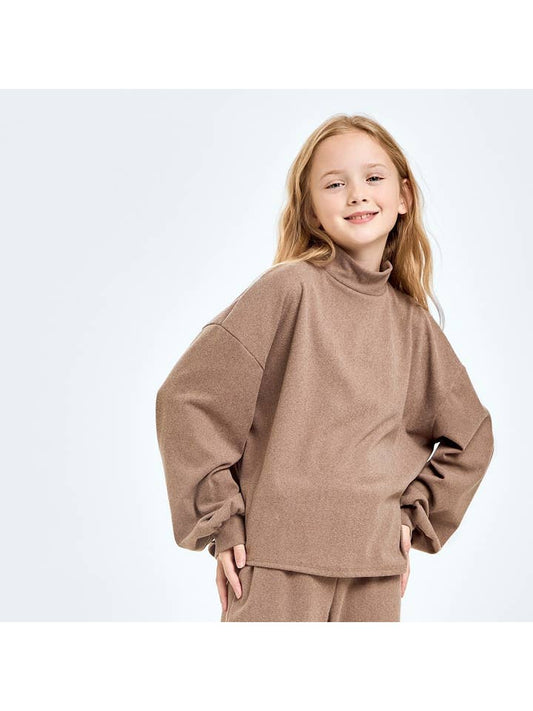 Mock Neck Sweater, Mocha
