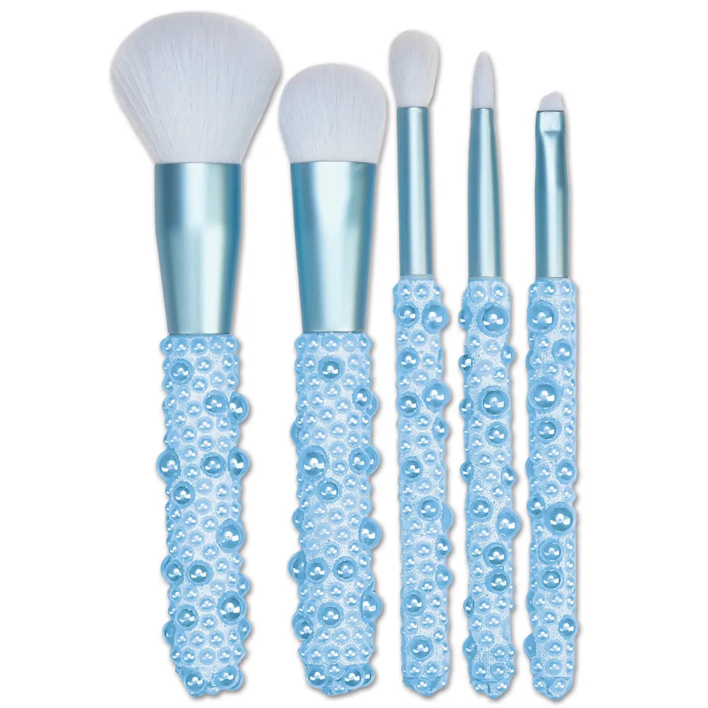 Blue Pearl Makeup Brush Set, 5 Pieces