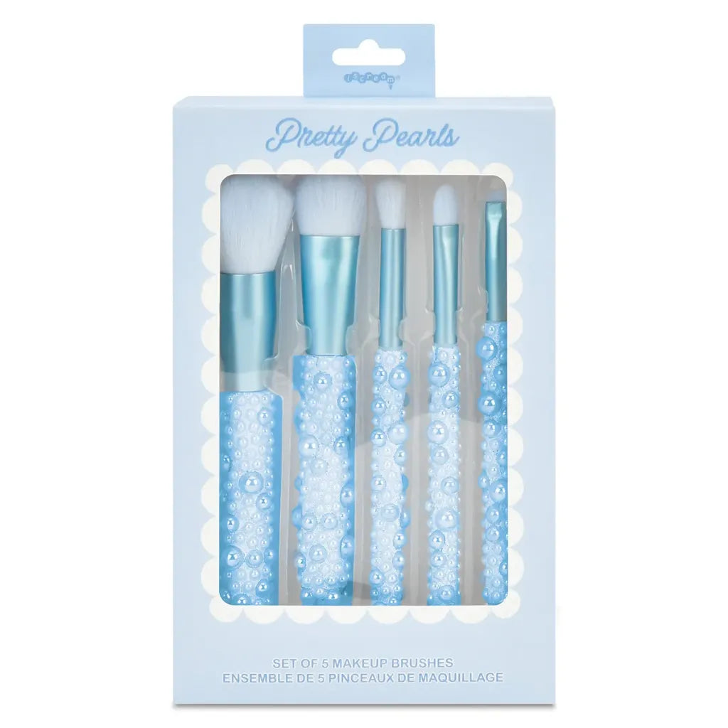 Blue Pearl Makeup Brush Set, 5 Pieces