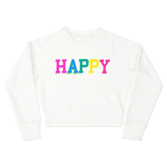 HAPPY White Crewneck Sweatshirt