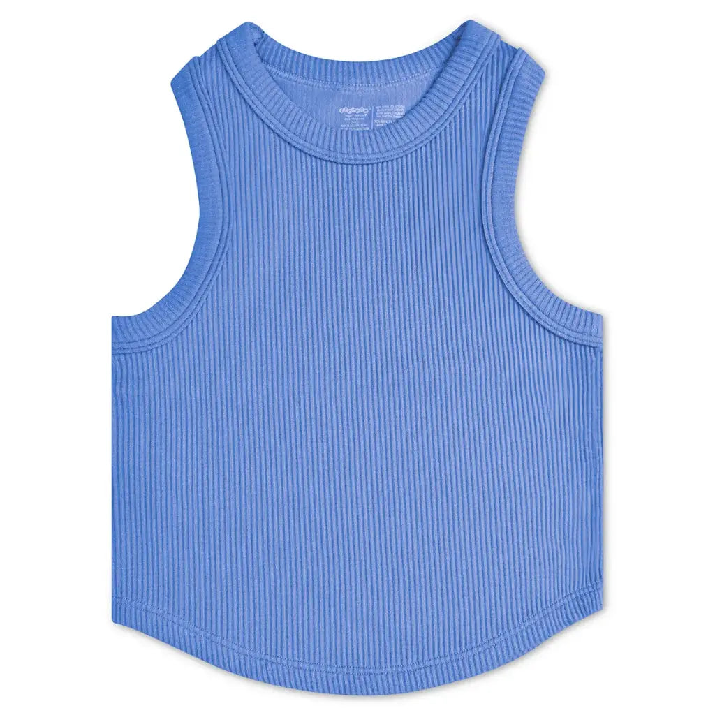 Bright Blue Smocked Racerback Tank Top