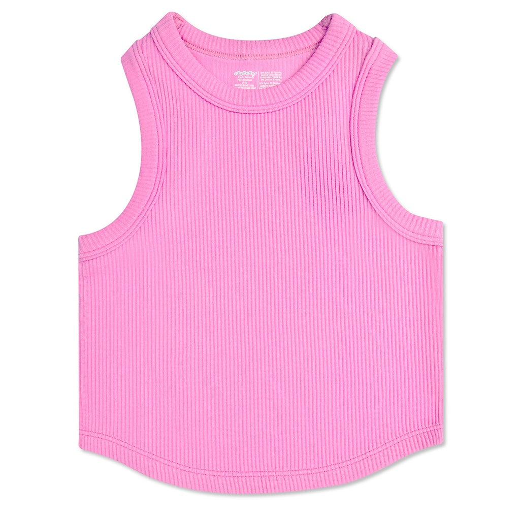 Rose Ribbed Racerback Tank