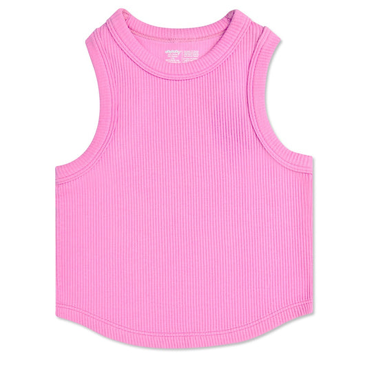 Rose Ribbed Racerback Tank