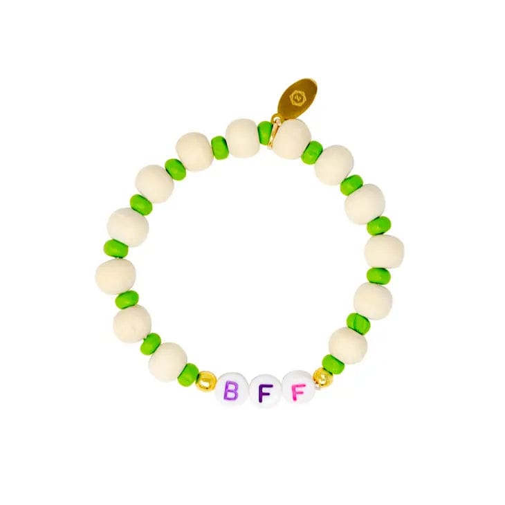 "Bff" Wood Bead Bracelet