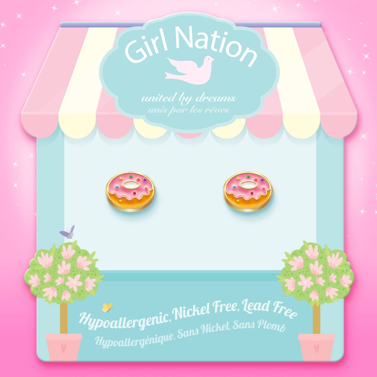 Very Berry Donut Stud Earrings