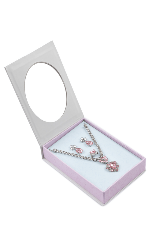 The Marilyn Jewelry Set, Pink & Silver