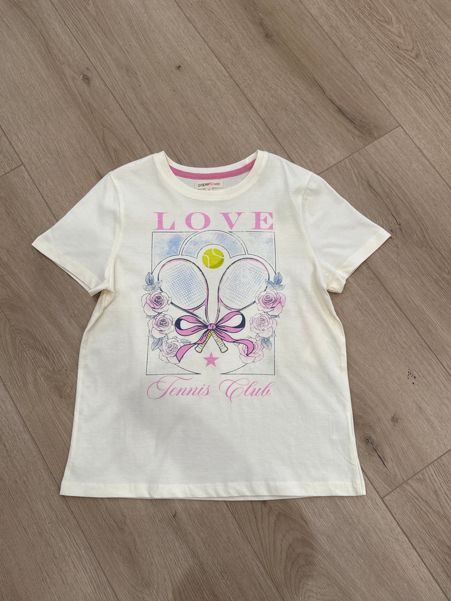 Love Tennis Club Graphic Tee, Snow White