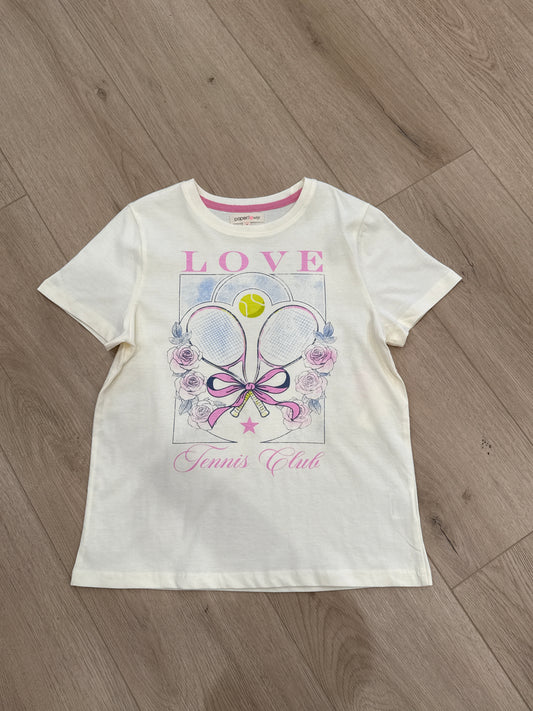 Love Tennis Club Graphic Tee, Snow White