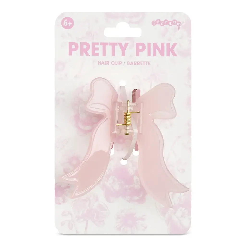 Pretty Pink Bow Hair Clip