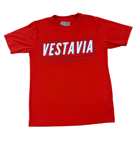 Vestavia Hills Outline Performance Tee, Red