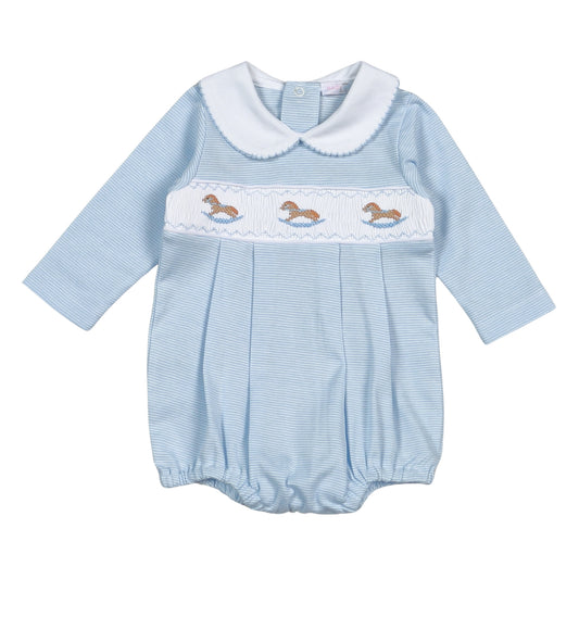 Rocking Horse Smocked Pima Bubble