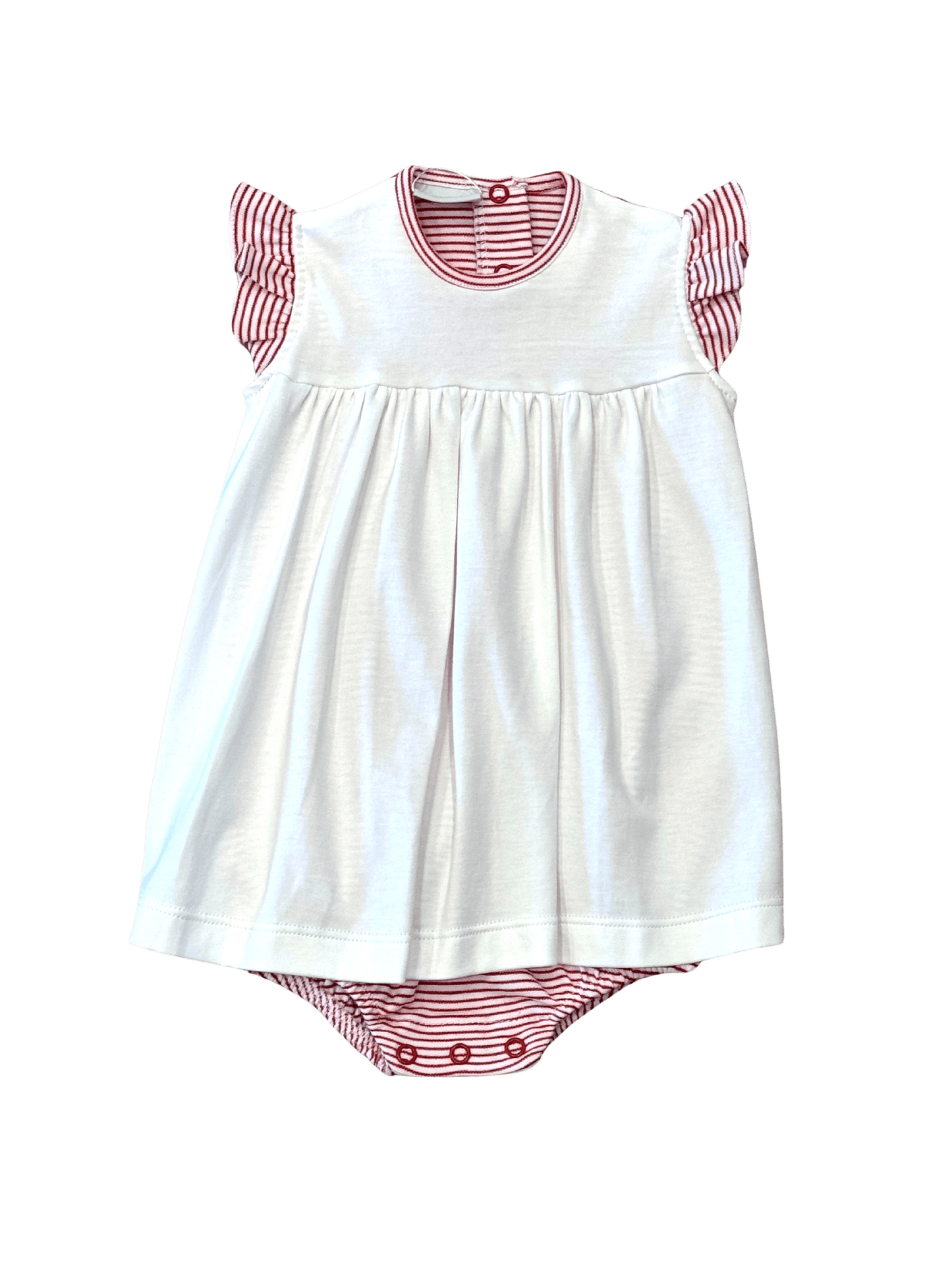 Red and White Stripe Apron Front Bubble