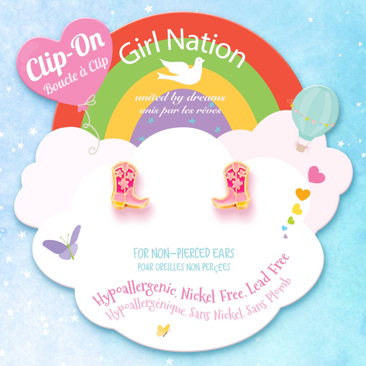 Clip On Earrings, Boot Scootin' Cutie