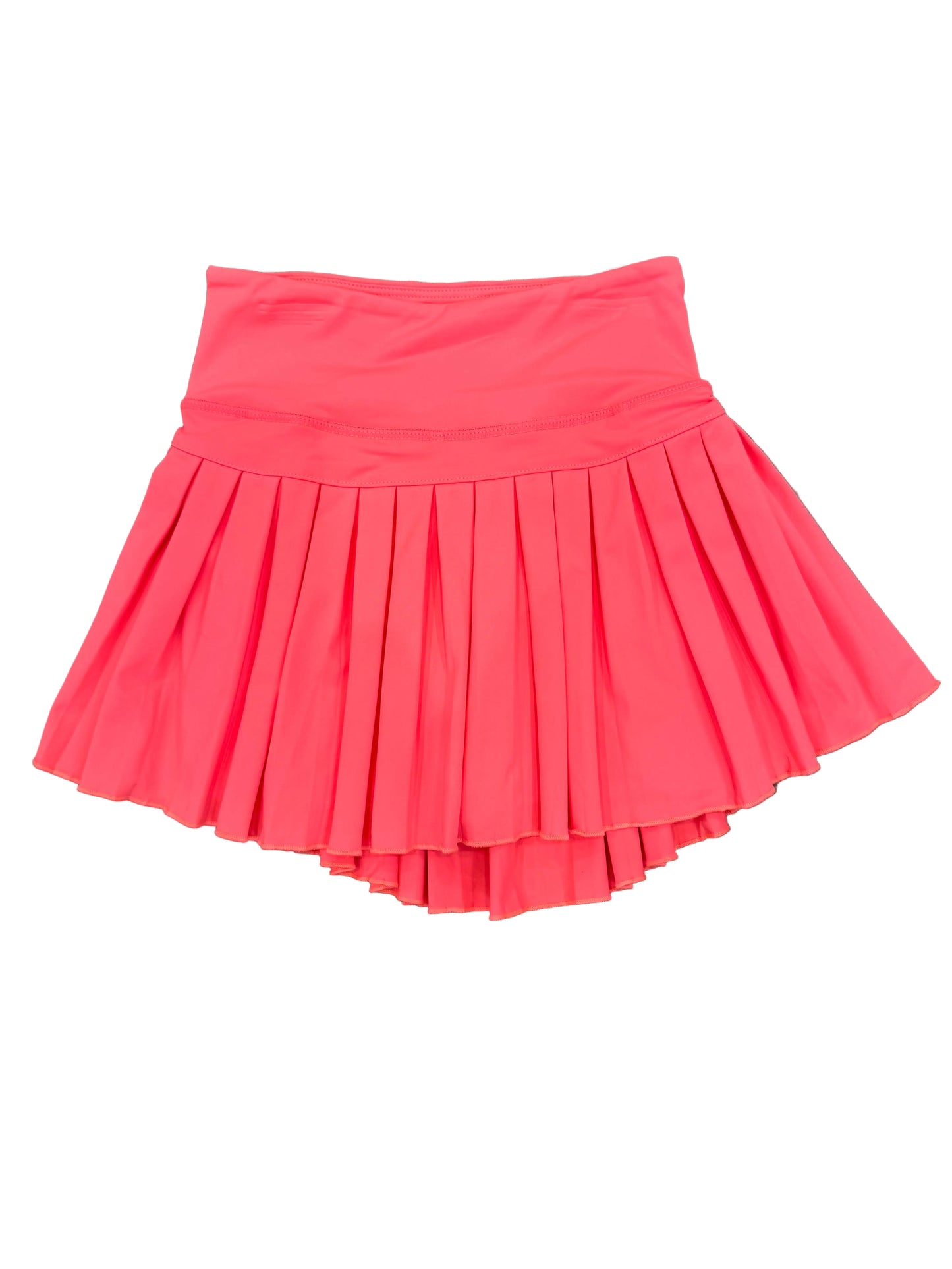 Lulu Bebe Pleated Skort, Neon Coral