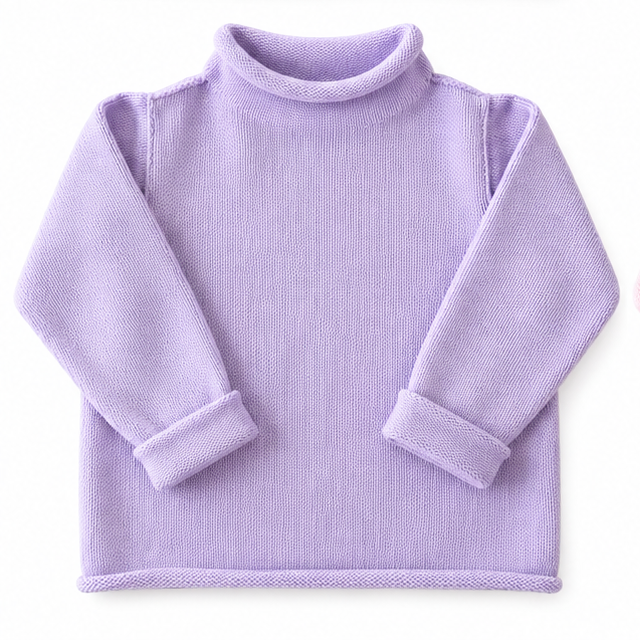 Rollneck Sweater, Lavender
