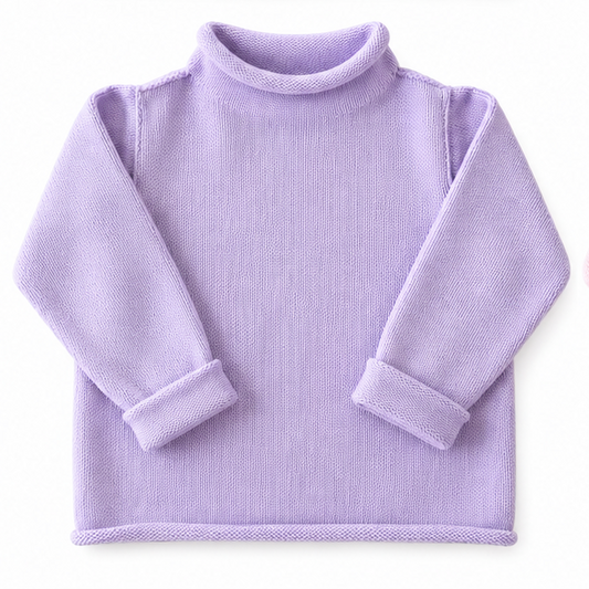 Rollneck Sweater, Lavender