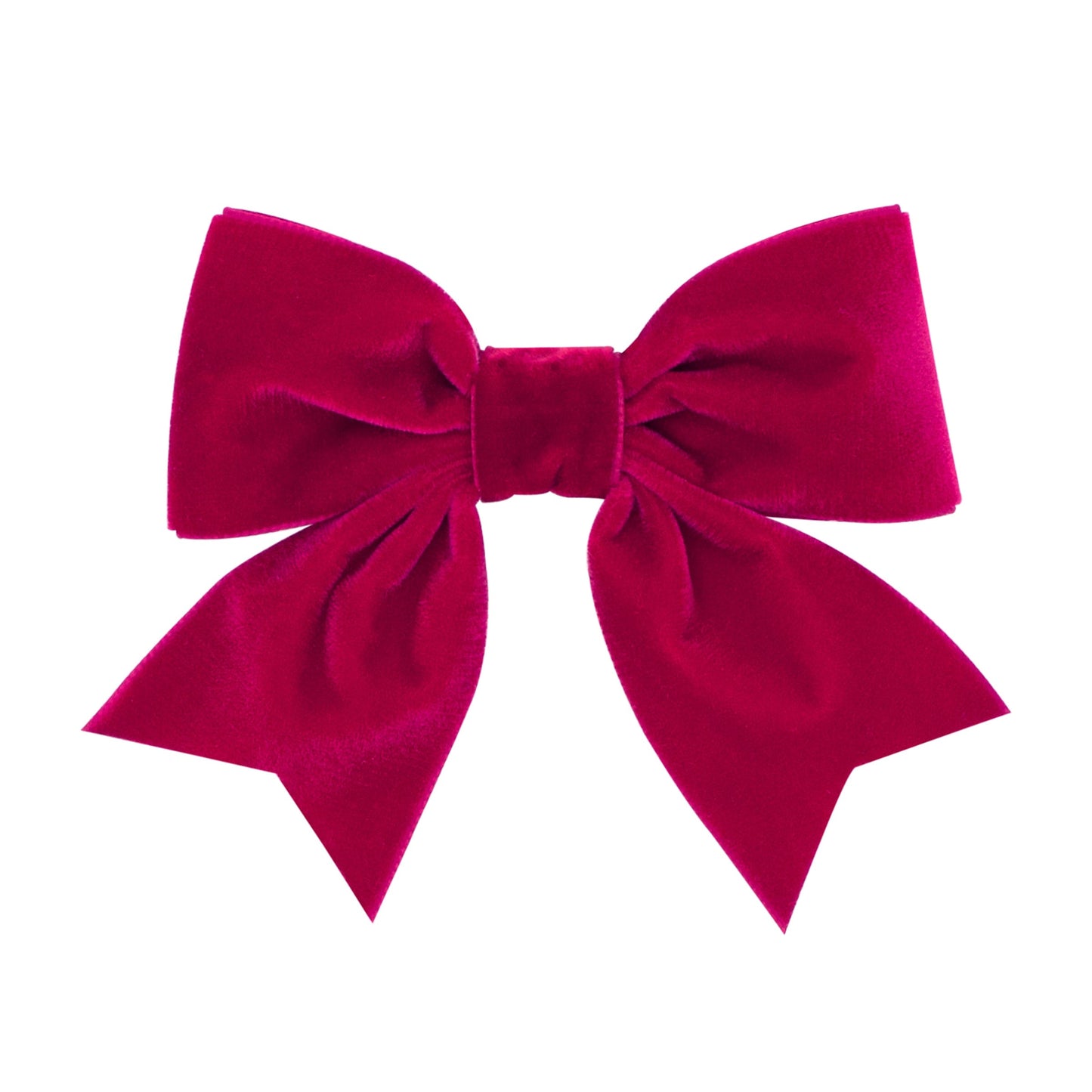 Velvet Bowtie Bow with Fancy Tails, Cardinal