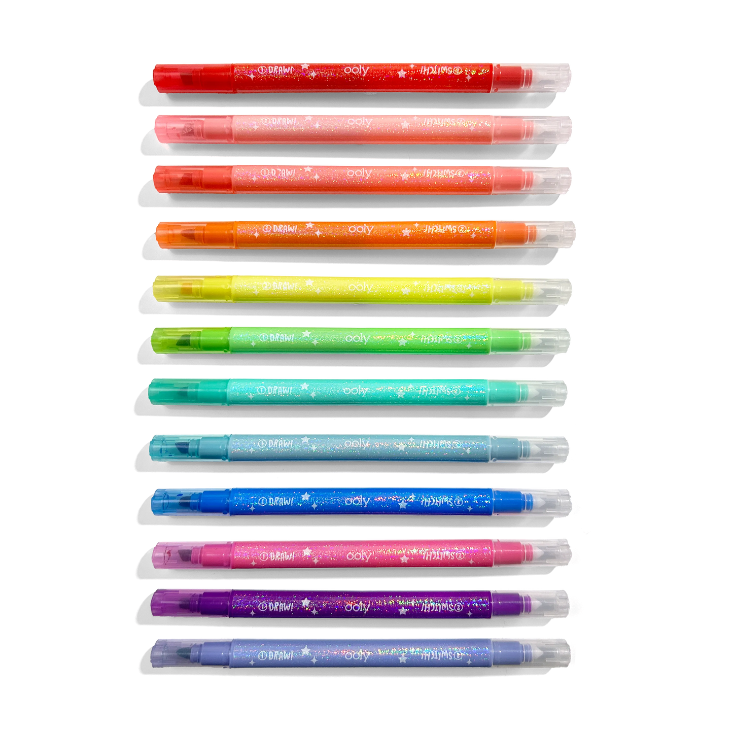 Switch-eroo!: Sparkle Glittery Color-Changing Markers (Set of 12)