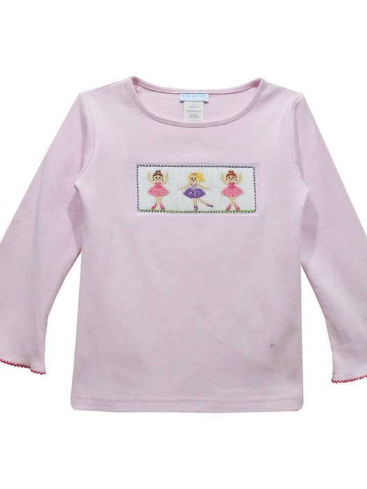 Ballerinas Smocked Bell Sleeve Shirt