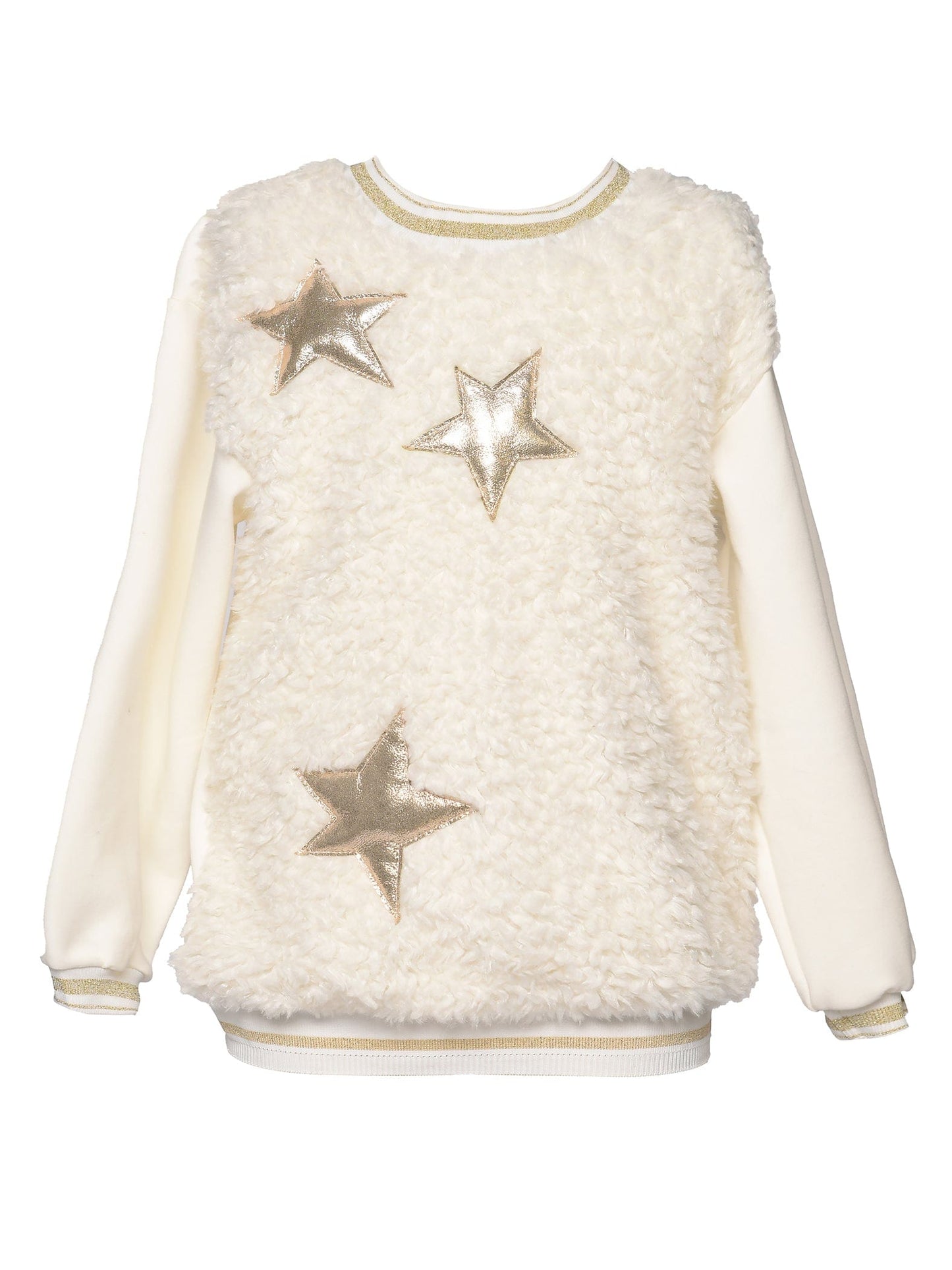 Faux Sheerling Tunic with Metallic Stars