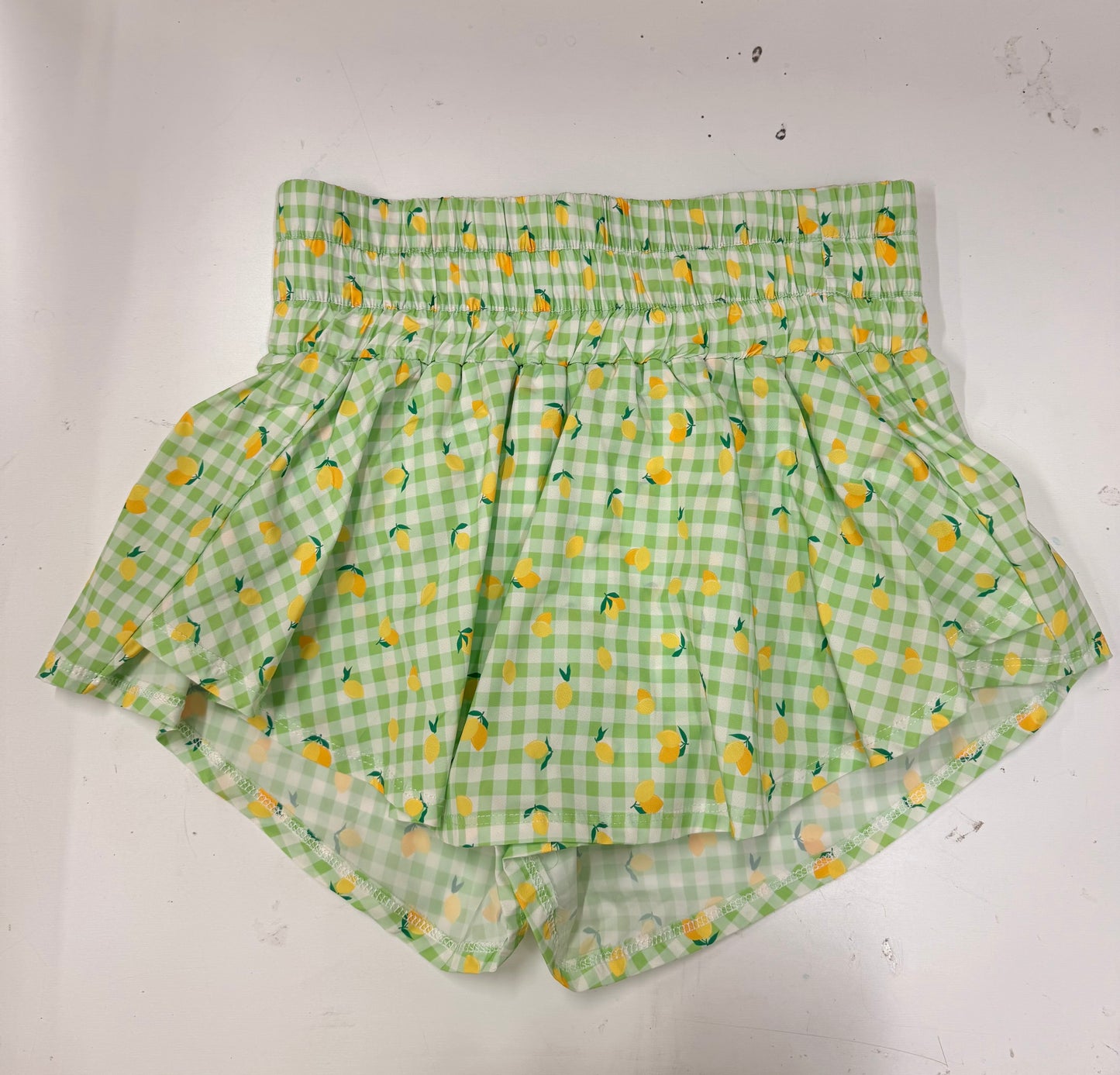 Lemon Print Sporty Skort