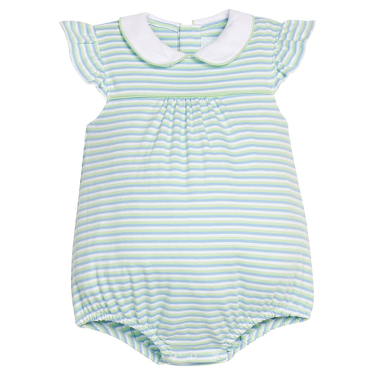 Angel Sleeve Peter Pan Bubble, Greenview Stripe