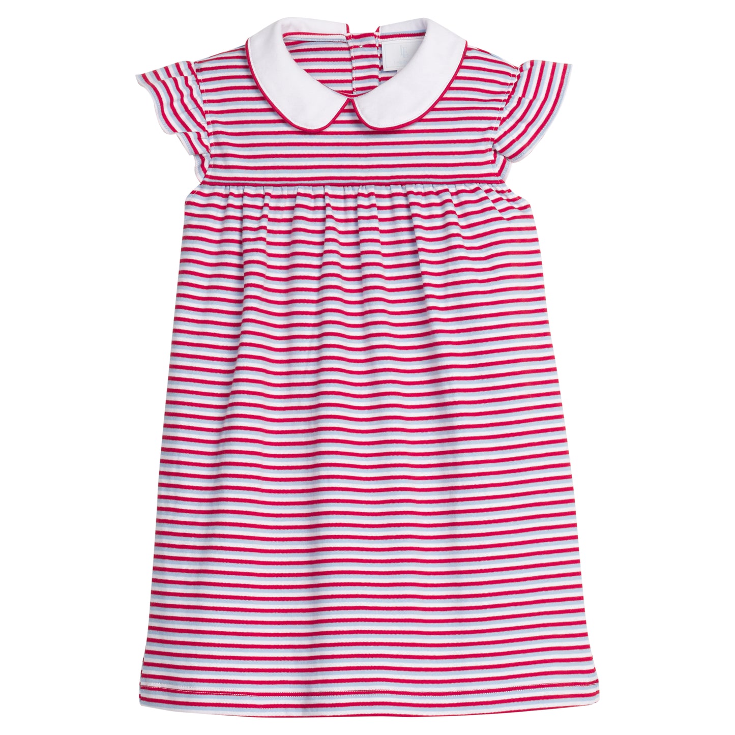 Angel Sleeve Peter Pan Dress, Americana Stripe