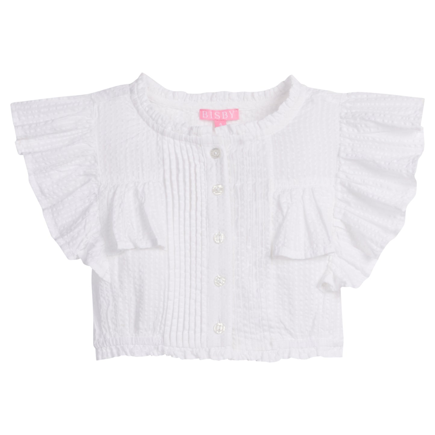 Annie Top, White Seersucker