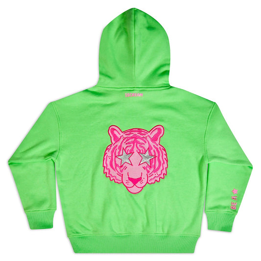 Apple Green Tiger Hooded Sweatshirt