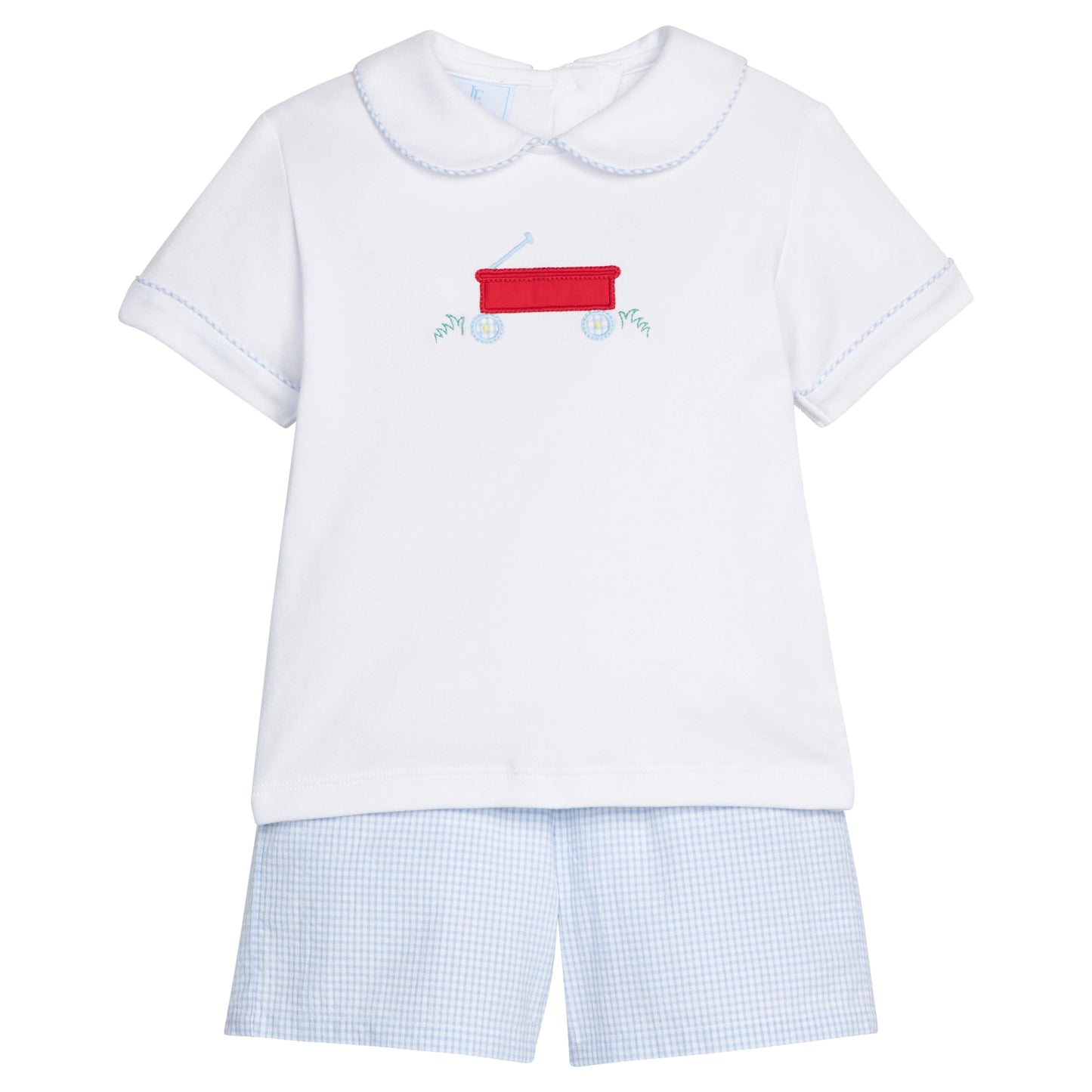 Applique Peter Pan Short Set, Wagon