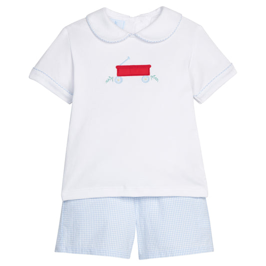 Applique Peter Pan Short Set, Wagon