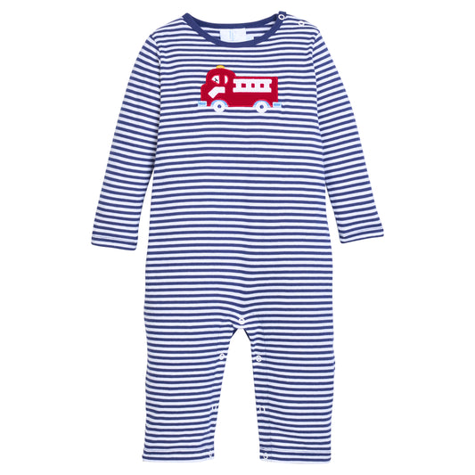Applique Romper, Fire Truck