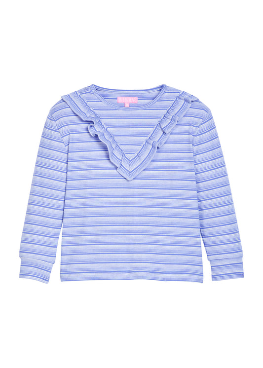 Aspen Tee, Blue Sparkle Stripe