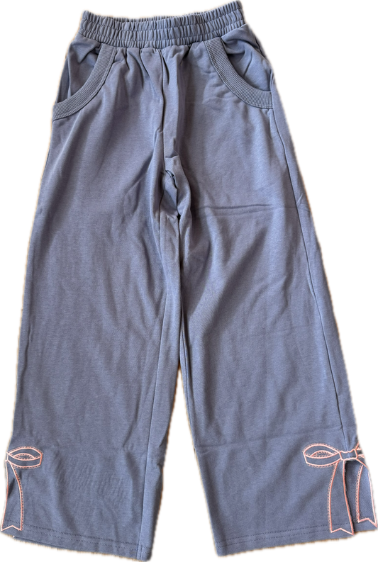 Dusty Blue Wide Leg Pants