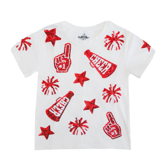 Red & White Cheer Shirt