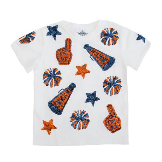 Navy & Orange Cheer Shirt