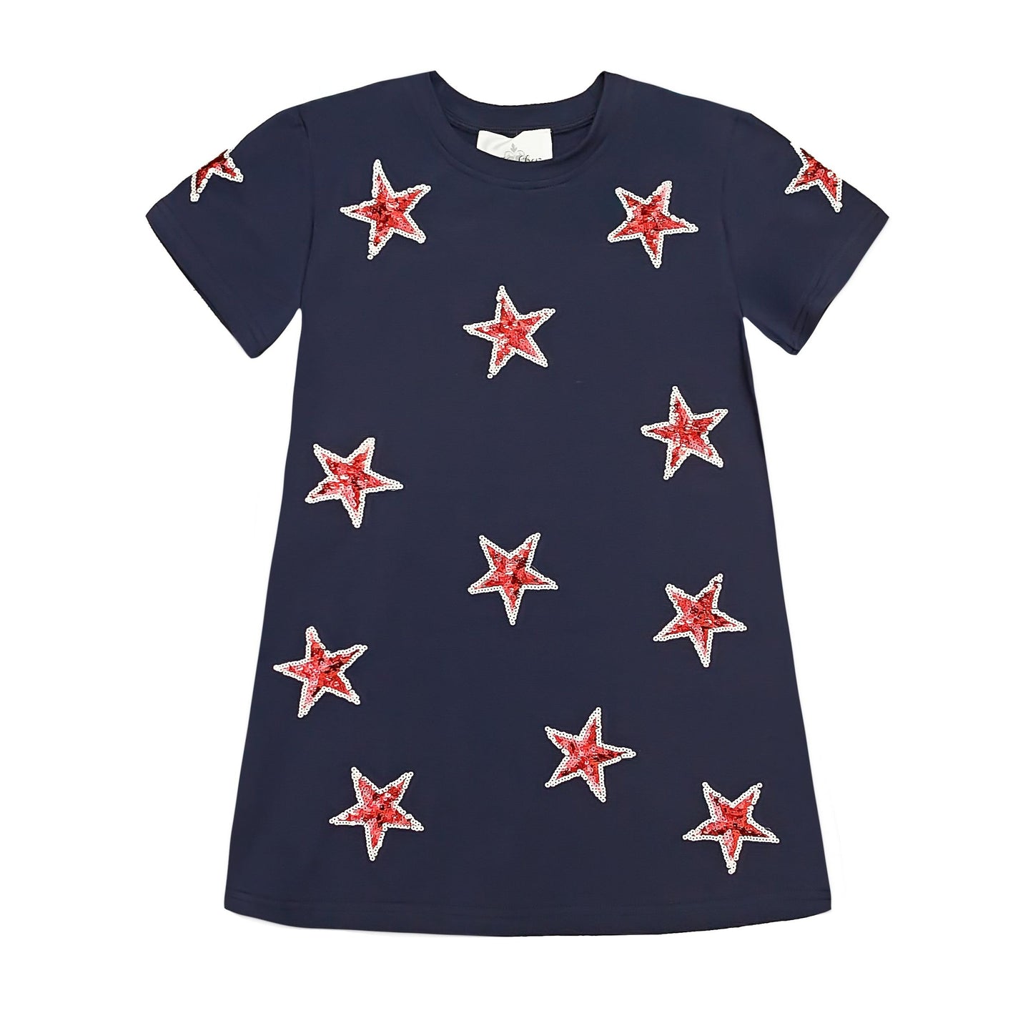 Navy & Red Star Dress