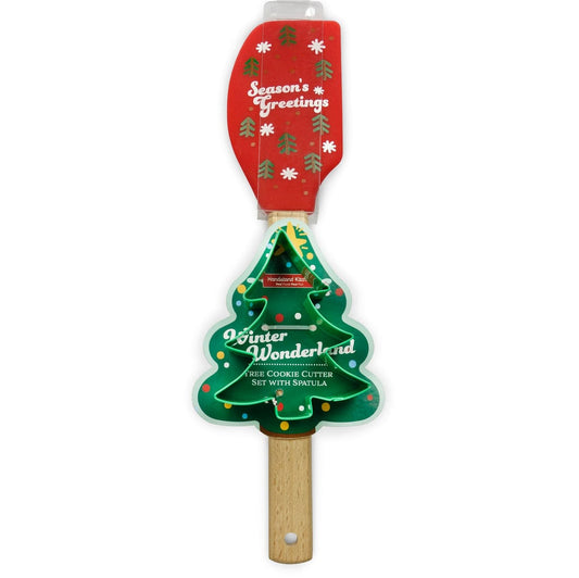 Winter Wonderland Tree Cookie Cutter Set with Spatula