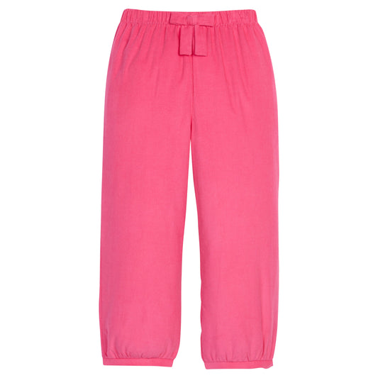 Banded Bow Pant, Hot Pink Corduroy *Presale*