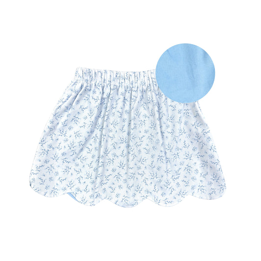 Blue Blossom Reversible Kendall Skirt