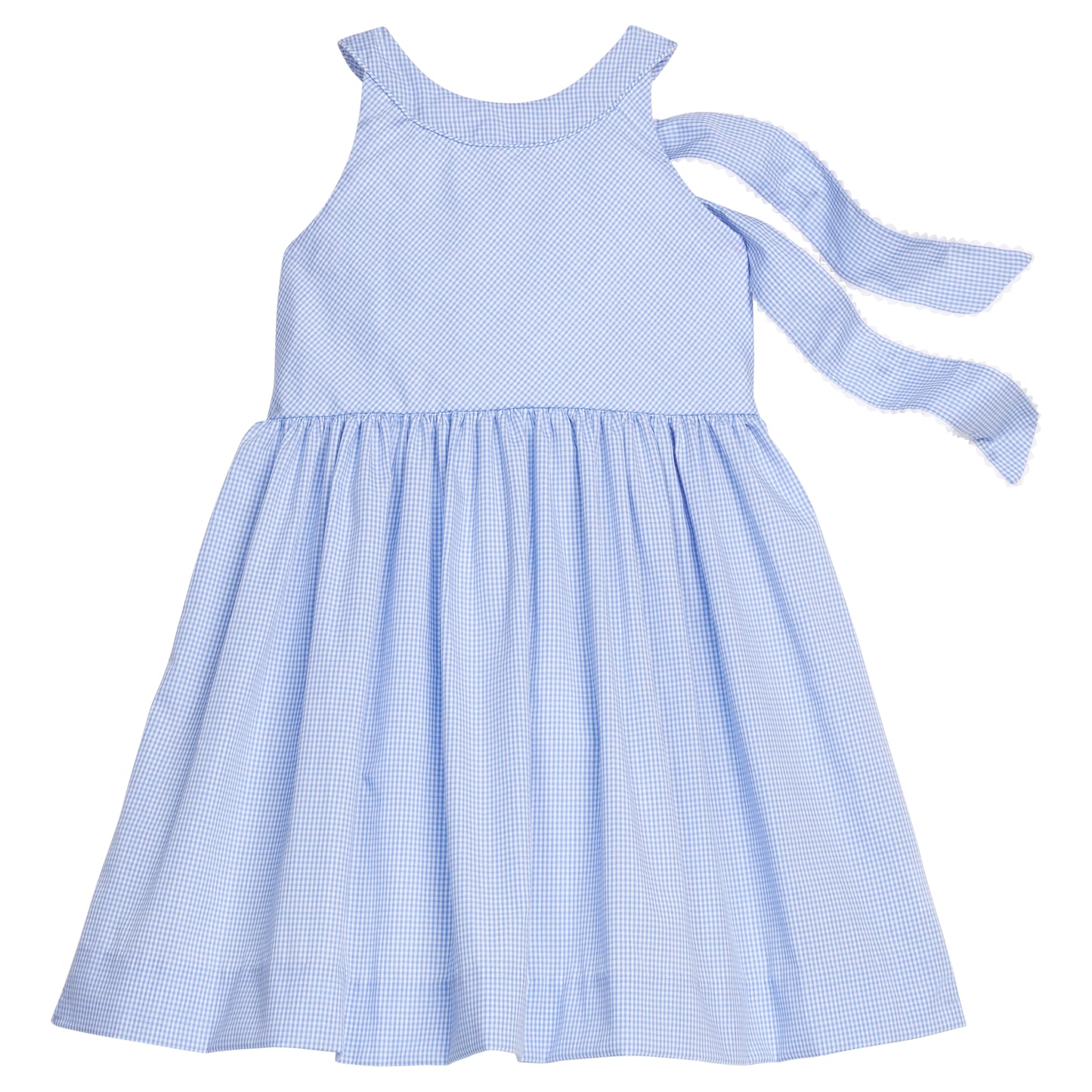 Bow Back Annie Dress, Royal Mini Gingham